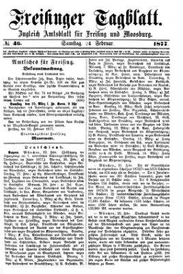 Freisinger Tagblatt (Freisinger Wochenblatt) Samstag 24. Februar 1877