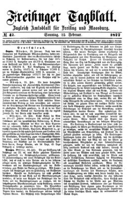 Freisinger Tagblatt (Freisinger Wochenblatt) Sonntag 25. Februar 1877