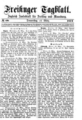 Freisinger Tagblatt (Freisinger Wochenblatt) Donnerstag 22. März 1877