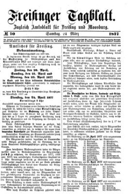 Freisinger Tagblatt (Freisinger Wochenblatt) Samstag 24. März 1877