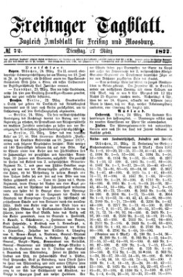 Freisinger Tagblatt (Freisinger Wochenblatt) Dienstag 27. März 1877