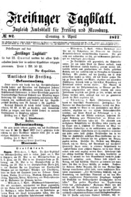 Freisinger Tagblatt (Freisinger Wochenblatt) Sonntag 8. April 1877