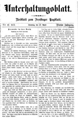 Freisinger Tagblatt (Freisinger Wochenblatt) Sonntag 29. April 1877