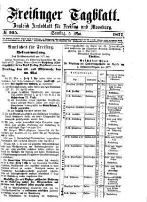 Freisinger Tagblatt (Freisinger Wochenblatt) Samstag 5. Mai 1877