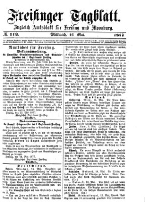 Freisinger Tagblatt (Freisinger Wochenblatt) Mittwoch 16. Mai 1877