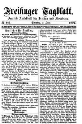 Freisinger Tagblatt (Freisinger Wochenblatt) Sonntag 3. Juni 1877