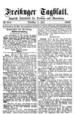 Freisinger Tagblatt (Freisinger Wochenblatt) Dienstag 3. Juli 1877