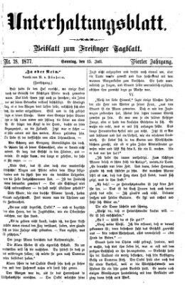 Freisinger Tagblatt (Freisinger Wochenblatt) Sonntag 15. Juli 1877