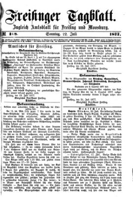 Freisinger Tagblatt (Freisinger Wochenblatt) Sonntag 22. Juli 1877