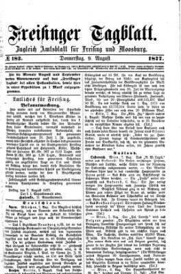 Freisinger Tagblatt (Freisinger Wochenblatt) Donnerstag 9. August 1877