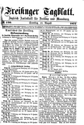 Freisinger Tagblatt (Freisinger Wochenblatt) Samstag 18. August 1877