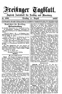 Freisinger Tagblatt (Freisinger Wochenblatt) Dienstag 21. August 1877