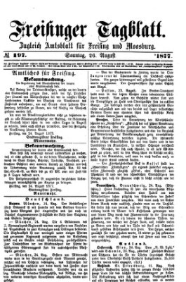 Freisinger Tagblatt (Freisinger Wochenblatt) Sonntag 26. August 1877