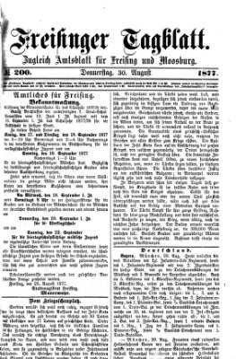 Freisinger Tagblatt (Freisinger Wochenblatt) Donnerstag 30. August 1877