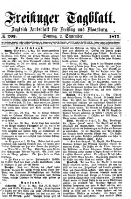 Freisinger Tagblatt (Freisinger Wochenblatt) Sonntag 2. September 1877