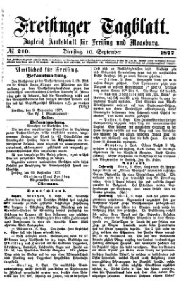 Freisinger Tagblatt (Freisinger Wochenblatt) Montag 10. September 1877