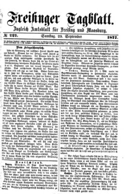 Freisinger Tagblatt (Freisinger Wochenblatt) Samstag 29. September 1877