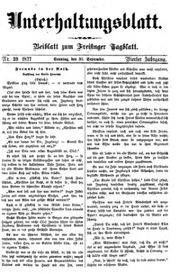 Freisinger Tagblatt (Freisinger Wochenblatt) Sonntag 30. September 1877