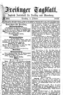 Freisinger Tagblatt (Freisinger Wochenblatt) Dienstag 9. Oktober 1877