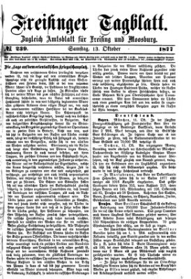 Freisinger Tagblatt (Freisinger Wochenblatt) Samstag 13. Oktober 1877