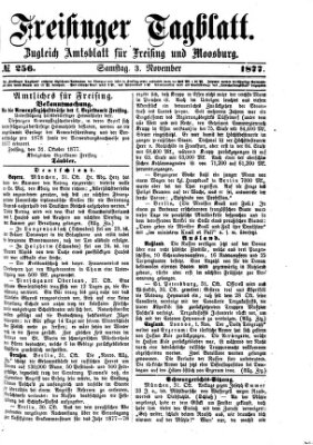 Freisinger Tagblatt (Freisinger Wochenblatt) Samstag 3. November 1877