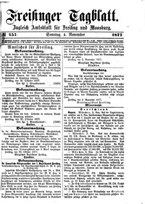 Freisinger Tagblatt (Freisinger Wochenblatt) Sonntag 4. November 1877