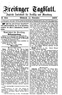 Freisinger Tagblatt (Freisinger Wochenblatt) Mittwoch 14. November 1877