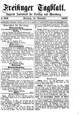 Freisinger Tagblatt (Freisinger Wochenblatt) Sonntag 18. November 1877