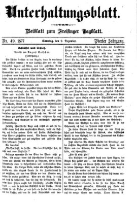 Freisinger Tagblatt (Freisinger Wochenblatt) Sonntag 9. Dezember 1877