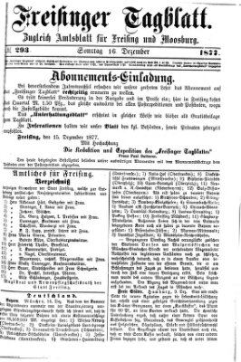 Freisinger Tagblatt (Freisinger Wochenblatt) Sonntag 16. Dezember 1877