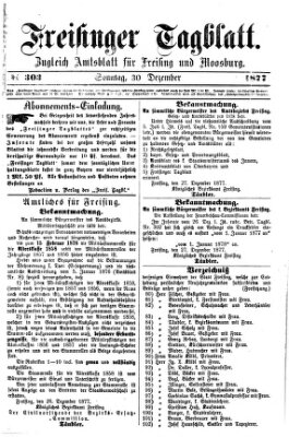 Freisinger Tagblatt (Freisinger Wochenblatt) Sonntag 30. Dezember 1877