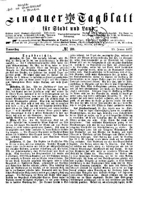 Lindauer Tagblatt für Stadt und Land Donnerstag 25. Januar 1877