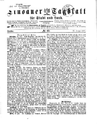 Lindauer Tagblatt für Stadt und Land Samstag 27. Januar 1877