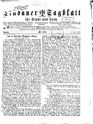 Lindauer Tagblatt für Stadt und Land Sonntag 1. Juli 1877