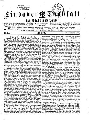 Lindauer Tagblatt für Stadt und Land Dienstag 27. November 1877