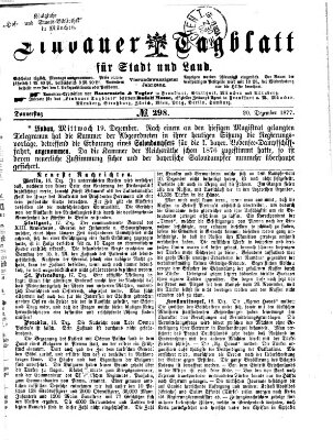 Lindauer Tagblatt für Stadt und Land Donnerstag 20. Dezember 1877