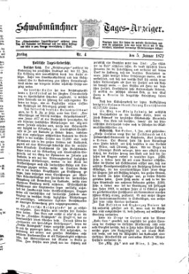 Schwabmünchner Tages-Anzeiger Freitag 5. Januar 1877