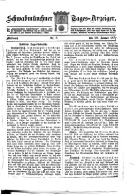 Schwabmünchner Tages-Anzeiger Mittwoch 10. Januar 1877