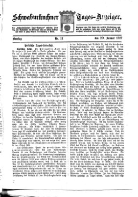 Schwabmünchner Tages-Anzeiger Samstag 20. Januar 1877