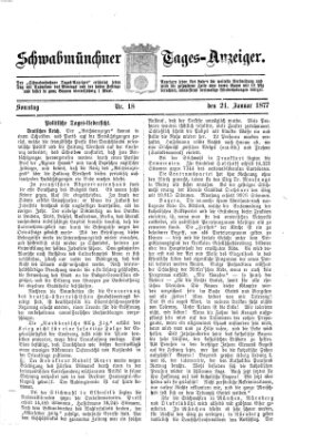 Schwabmünchner Tages-Anzeiger Sonntag 21. Januar 1877