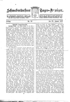 Schwabmünchner Tages-Anzeiger Freitag 26. Januar 1877