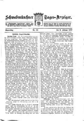 Schwabmünchner Tages-Anzeiger Donnerstag 8. Februar 1877