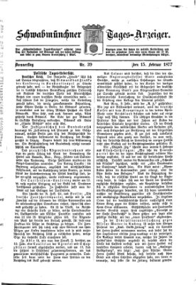 Schwabmünchner Tages-Anzeiger Donnerstag 15. Februar 1877