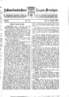 Schwabmünchner Tages-Anzeiger Samstag 17. Februar 1877