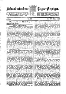 Schwabmünchner Tages-Anzeiger Freitag 30. März 1877