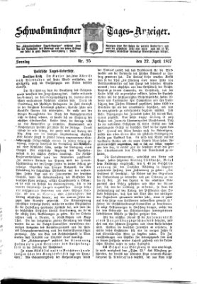 Schwabmünchner Tages-Anzeiger Sonntag 22. April 1877