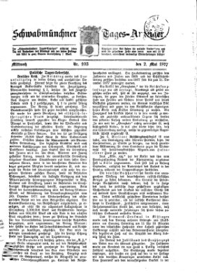 Schwabmünchner Tages-Anzeiger Mittwoch 2. Mai 1877