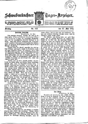 Schwabmünchner Tages-Anzeiger Dienstag 15. Mai 1877