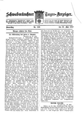 Schwabmünchner Tages-Anzeiger Donnerstag 31. Mai 1877