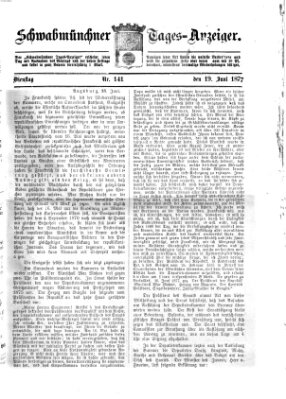 Schwabmünchner Tages-Anzeiger Dienstag 19. Juni 1877